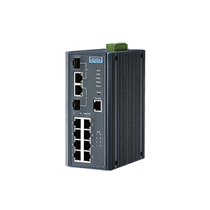 Imagine Switch Ethernet PoE cu management 8FE și 2G Combo, EKI-7710E-2CPI