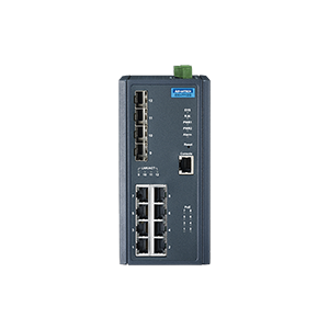 Imagine pentru Switch industrial redundant cu management, 8GE + 2G SFP + 2 VDSL2, EKI-7712G-2FV