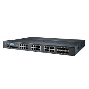 Switch Ethernet cu management, 4 x 10GbE + 16GE + 8GE Combo L3, EKI-9728G-4X8CI